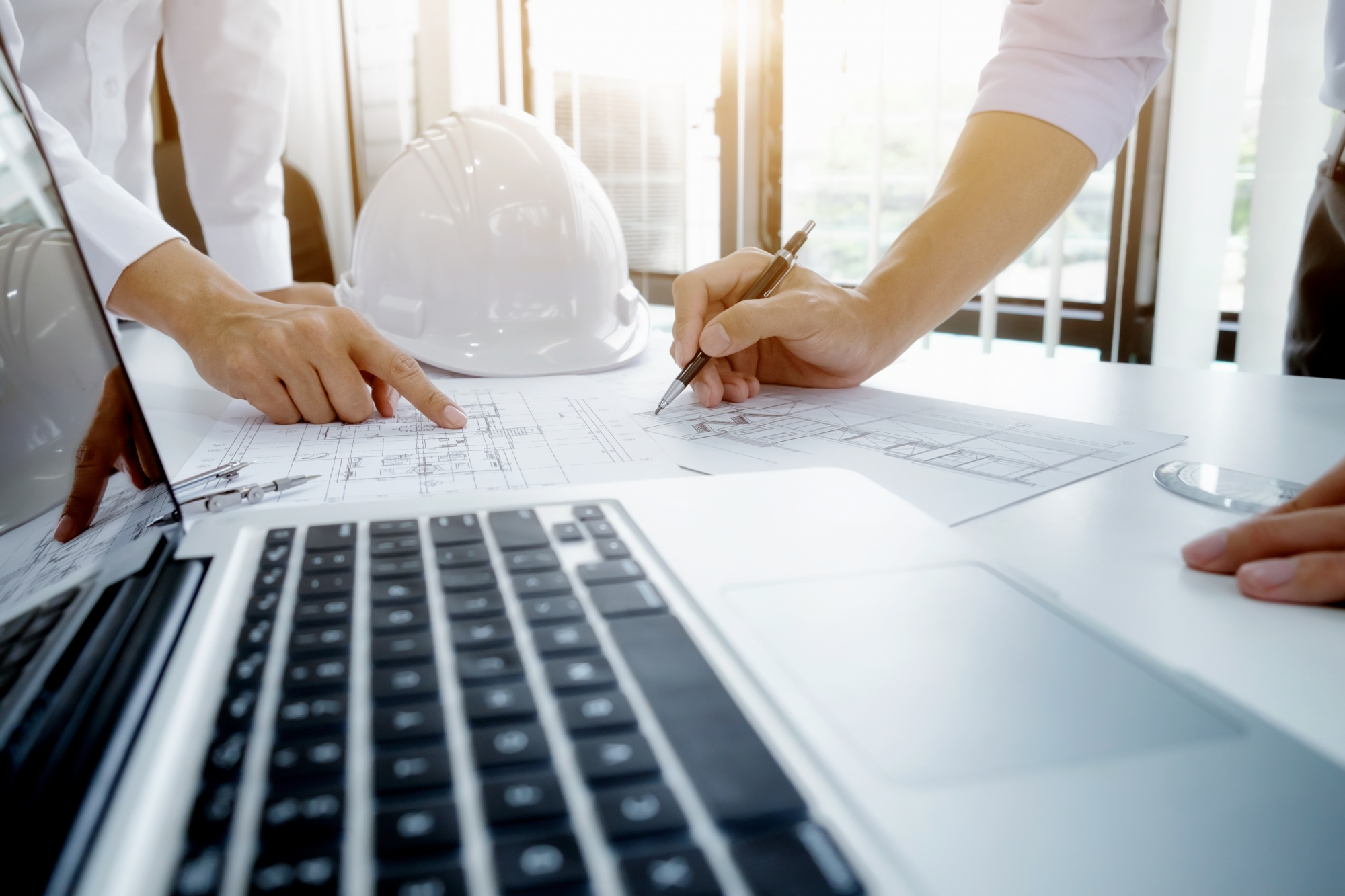 engineer working with partner